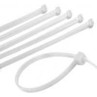 Abraçadeira de Nylon Branca 2,5x200mm BRW C/100 unidades